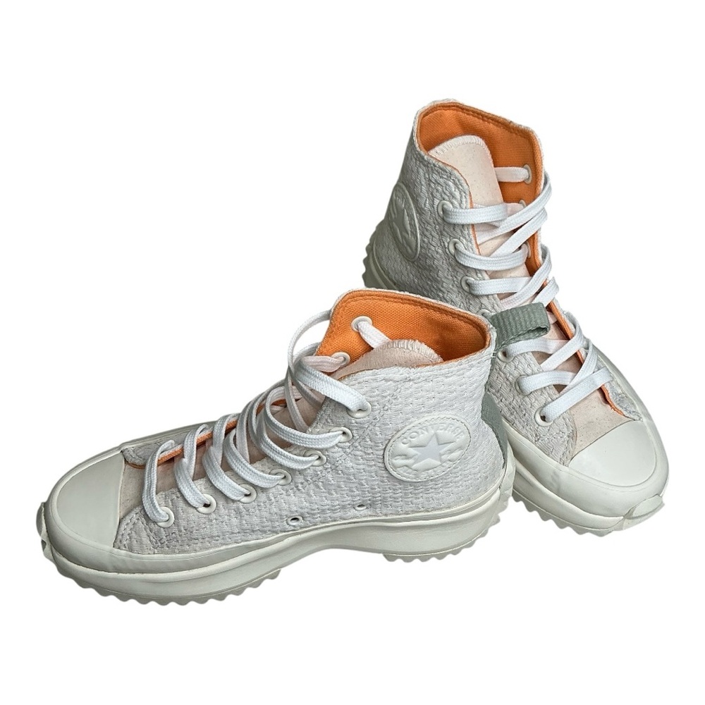 Converse Run Star Hike Hi Platform Sneakers White Woven Texture | Women’s 7.5 - Picture 12 of 15